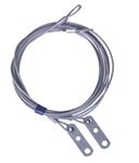 Safety Cable Assembly, 1/8" 7X7, 8' for 8' high torsion spring overhead doors
